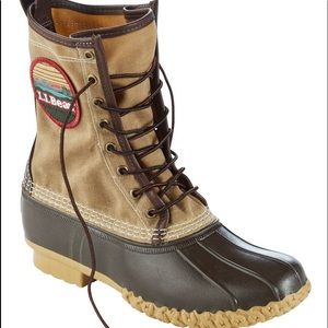 L.L. Bean Men’s Patch Waxed-Canvas Duck Boots 9